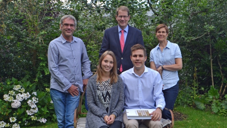 Pate Gero Storjohann verabschiedet Timon Tyzler für ein Jahr USA-Stipendium